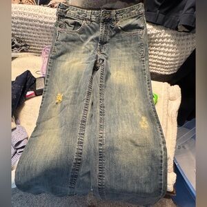 Vintage Mission Bay Distressed wide leg 29x34 MENS jeans